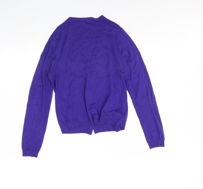Womens UK Size 14 Preworn Blue Cape Jumper