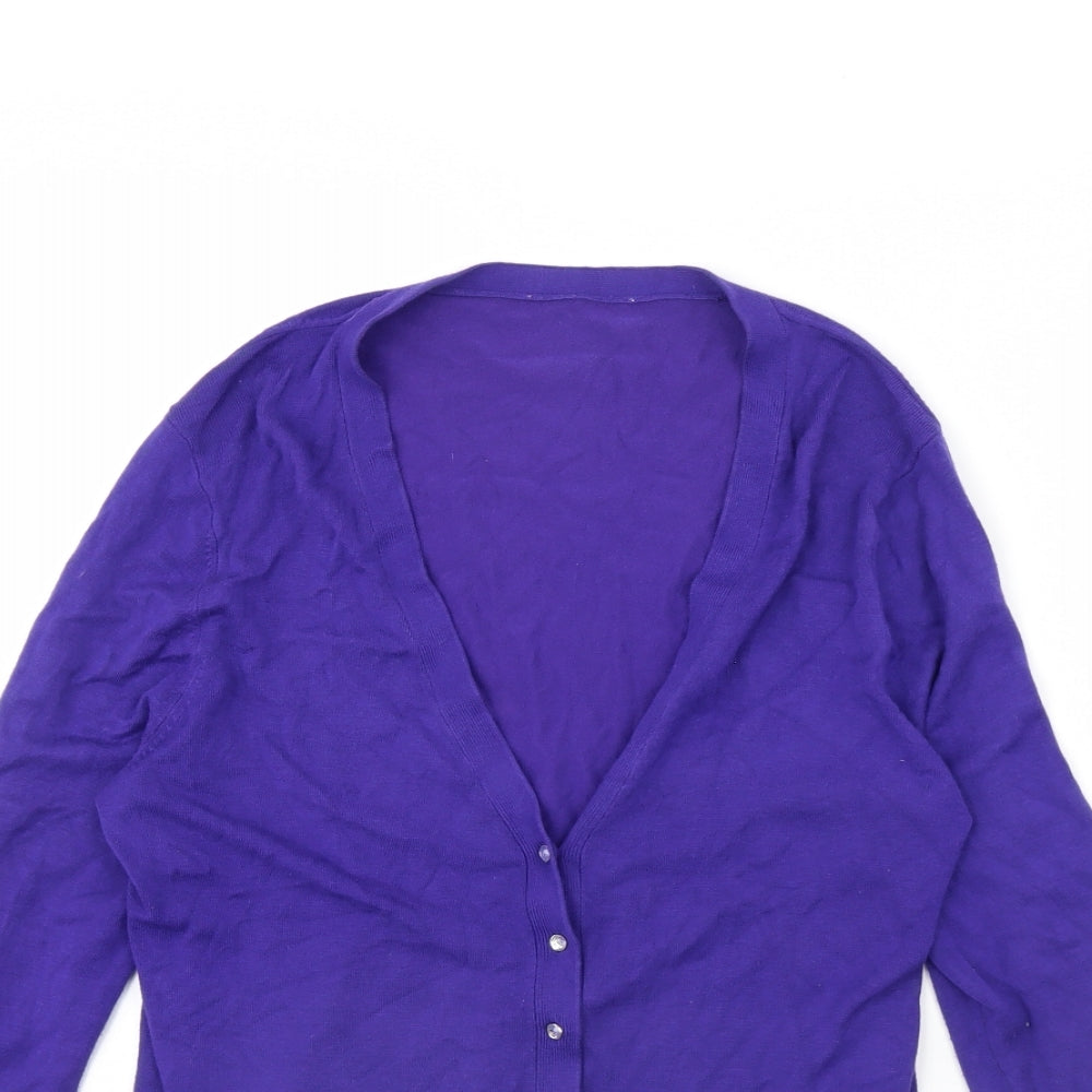 Womens UK Size 14 Preworn Blue Cape Jumper