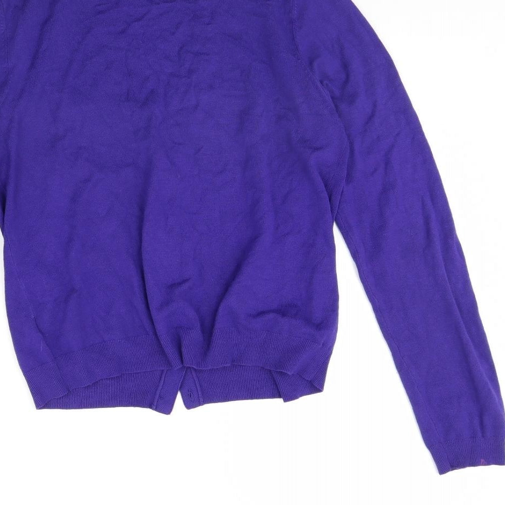 Womens UK Size 14 Preworn Blue Cape Jumper