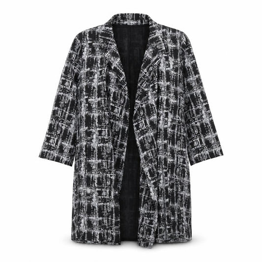 Blue Vanilla Womens Black Check  Jacket  Size M