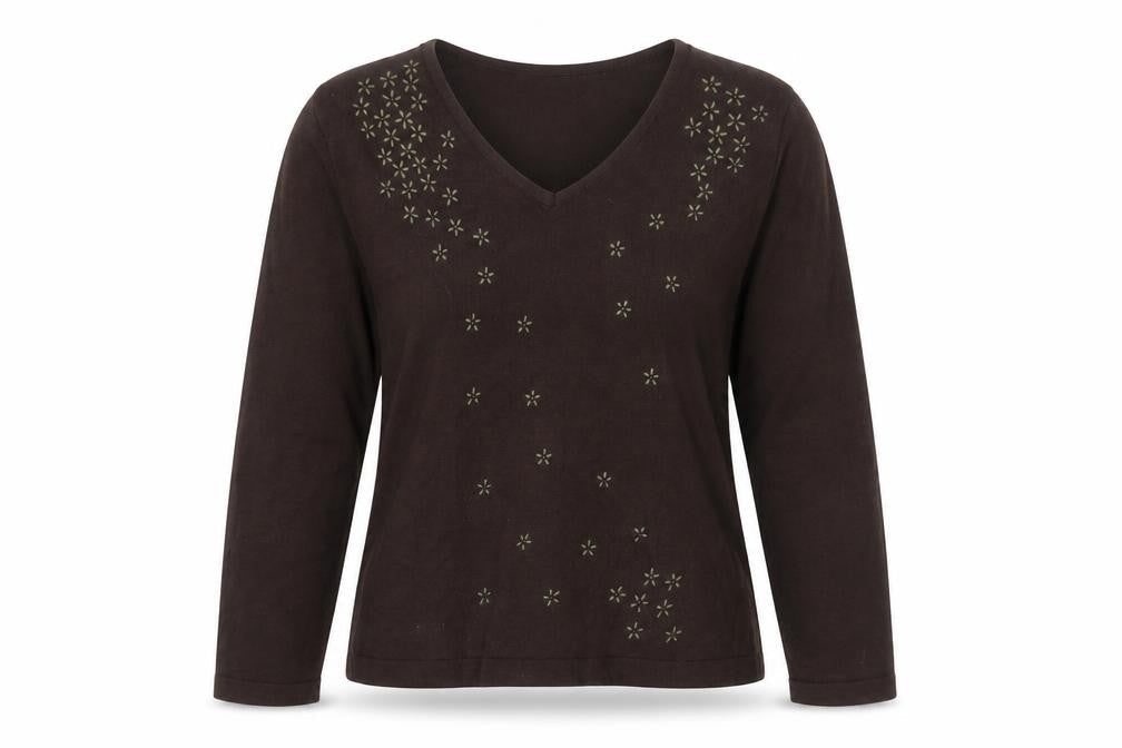 Womens UK Size L klass collection Brown Pullover Jumper