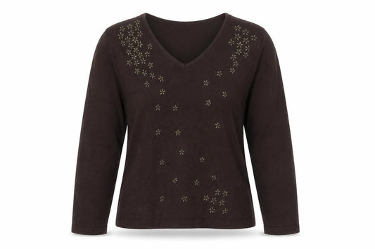 Womens UK Size L klass collection Brown Pullover Jumper
