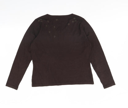 Womens UK Size L klass collection Brown Pullover Jumper