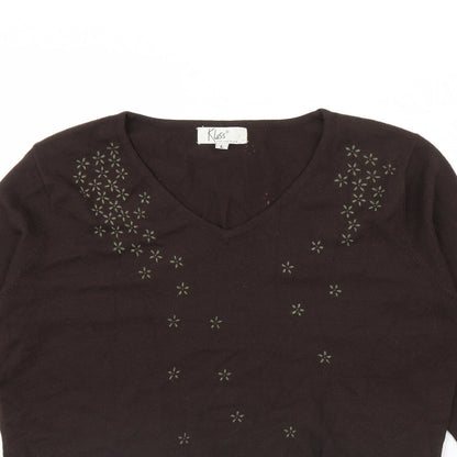 Womens UK Size L klass collection Brown Pullover Jumper