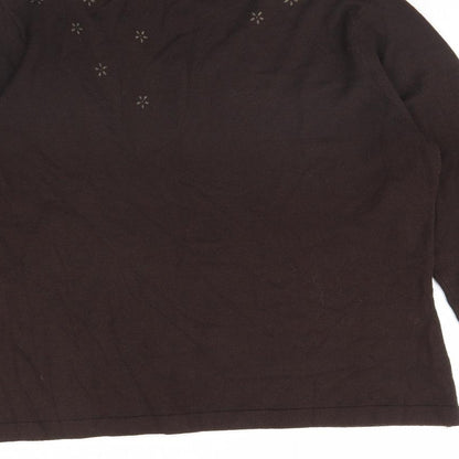 Womens UK Size L klass collection Brown Pullover Jumper