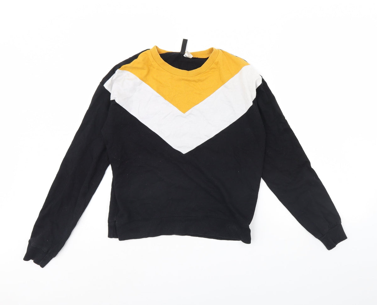 Womens UK Size XS Divided Black Pullover Jumper