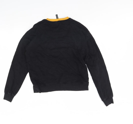 Womens UK Size XS Divided Black Pullover Jumper