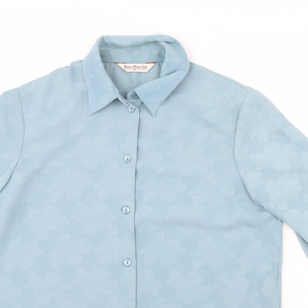 Bonmarché Womens Blue   Basic Button-Up Size 12