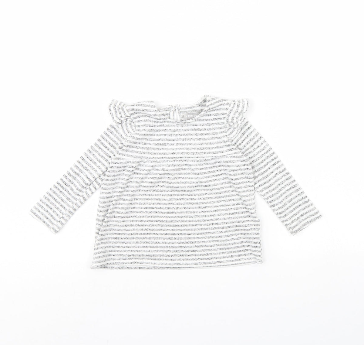 Primark Baby Grey Striped  Basic Blouse Size 18-24 Months