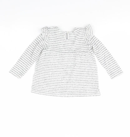 Primark Baby Grey Striped  Basic Blouse Size 18-24 Months