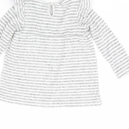 Primark Baby Grey Striped  Basic Blouse Size 18-24 Months