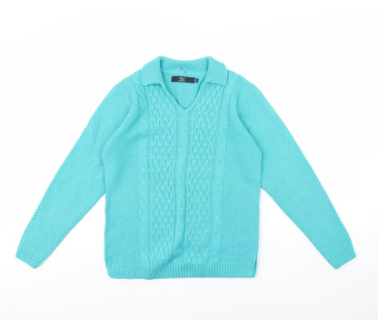 Isle Essentials  Womens Blue   Pullover Jumper Size M