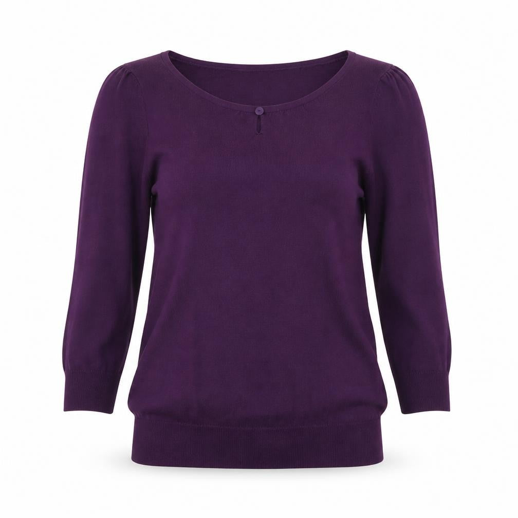 Womens UK Size 8 m&s Purple Pullover Jumper