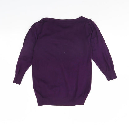 Womens UK Size 8 m&s Purple Pullover Jumper
