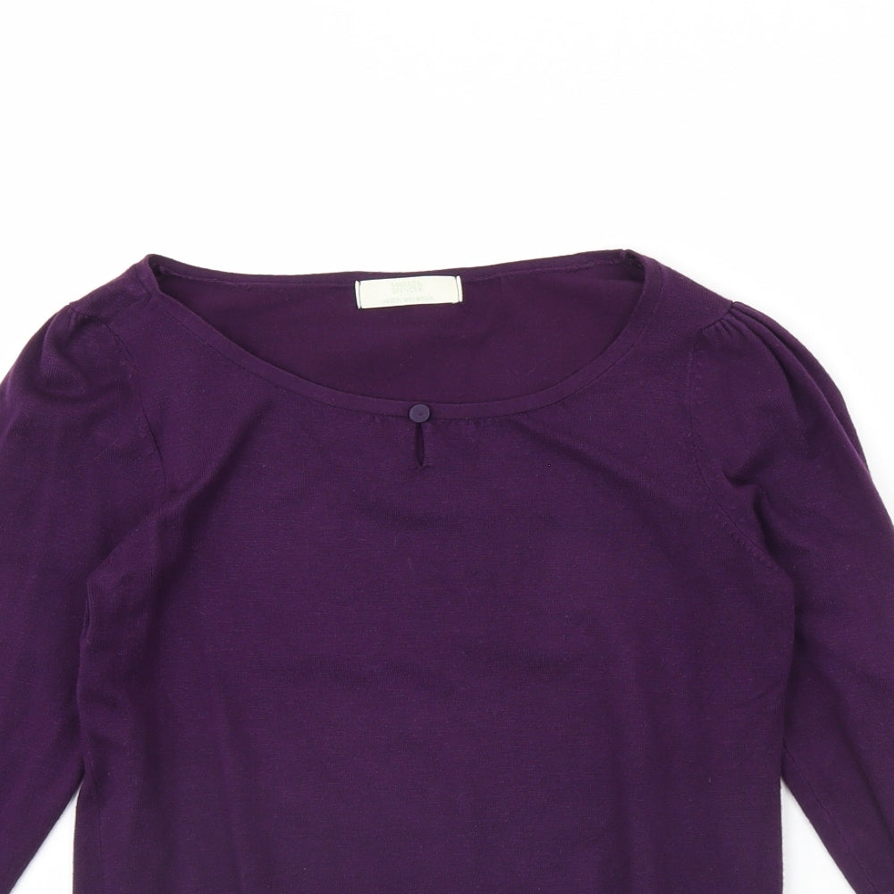 Womens UK Size 8 m&s Purple Pullover Jumper