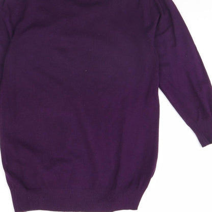 Womens UK Size 8 m&s Purple Pullover Jumper