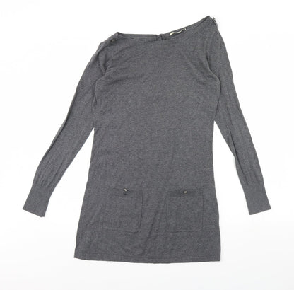 Oasis Womens Grey   Jumper Dress  Size S