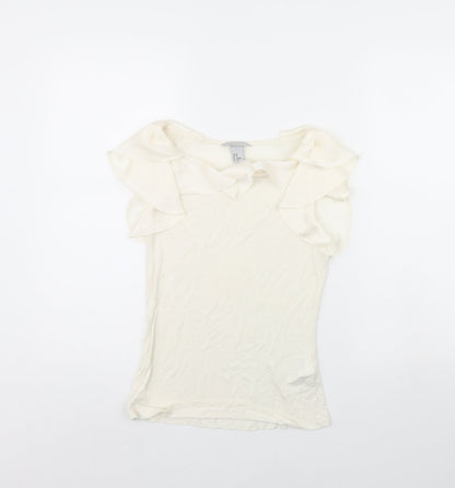 Womens UK Size XS H&M Ivory Cropped Tank