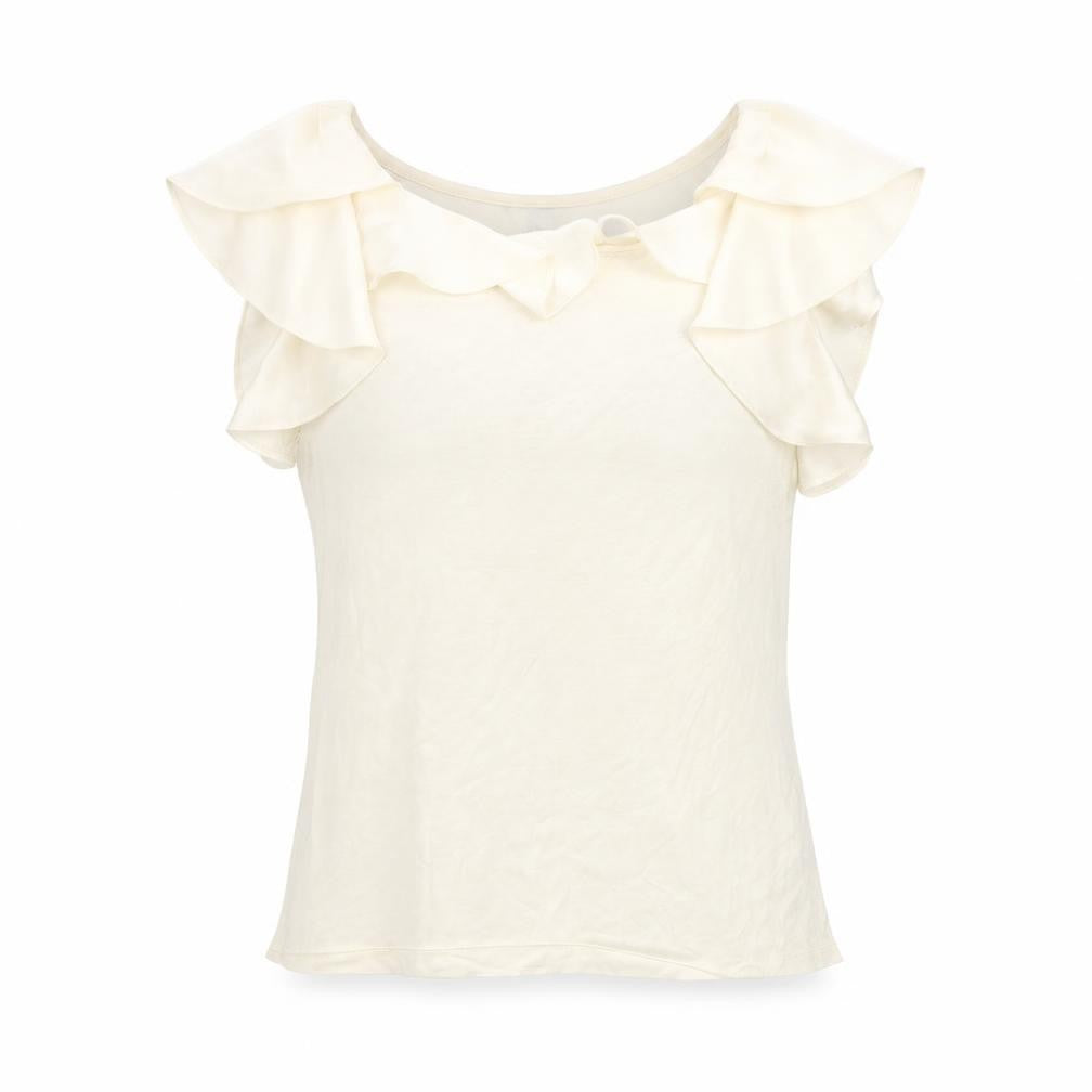 Womens UK Size XS H&M Ivory Cropped Tank