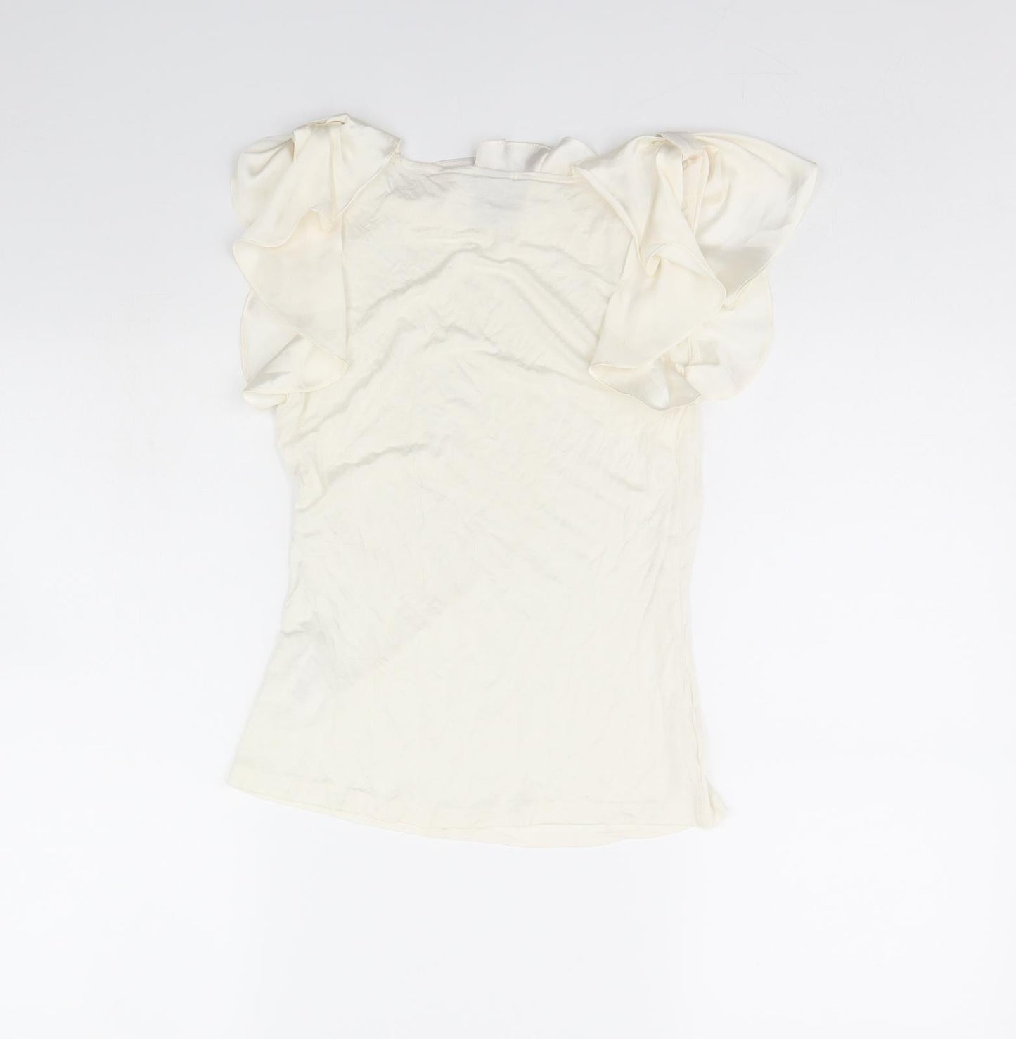 Womens UK Size XS H&M Ivory Cropped Tank