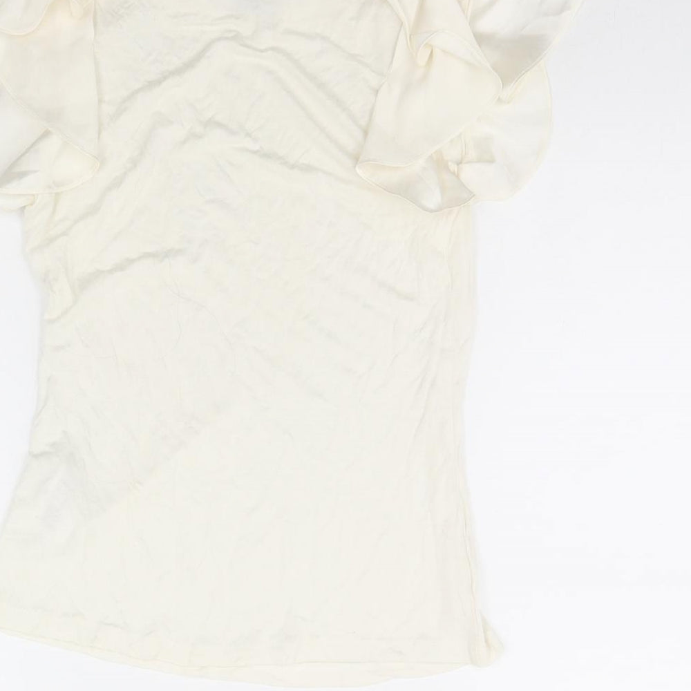 Womens UK Size XS H&M Ivory Cropped Tank