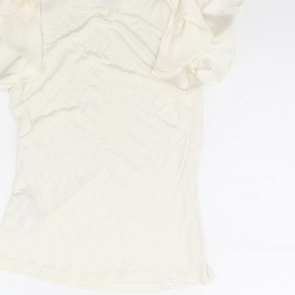 Womens UK Size XS H&M Ivory Cropped Tank