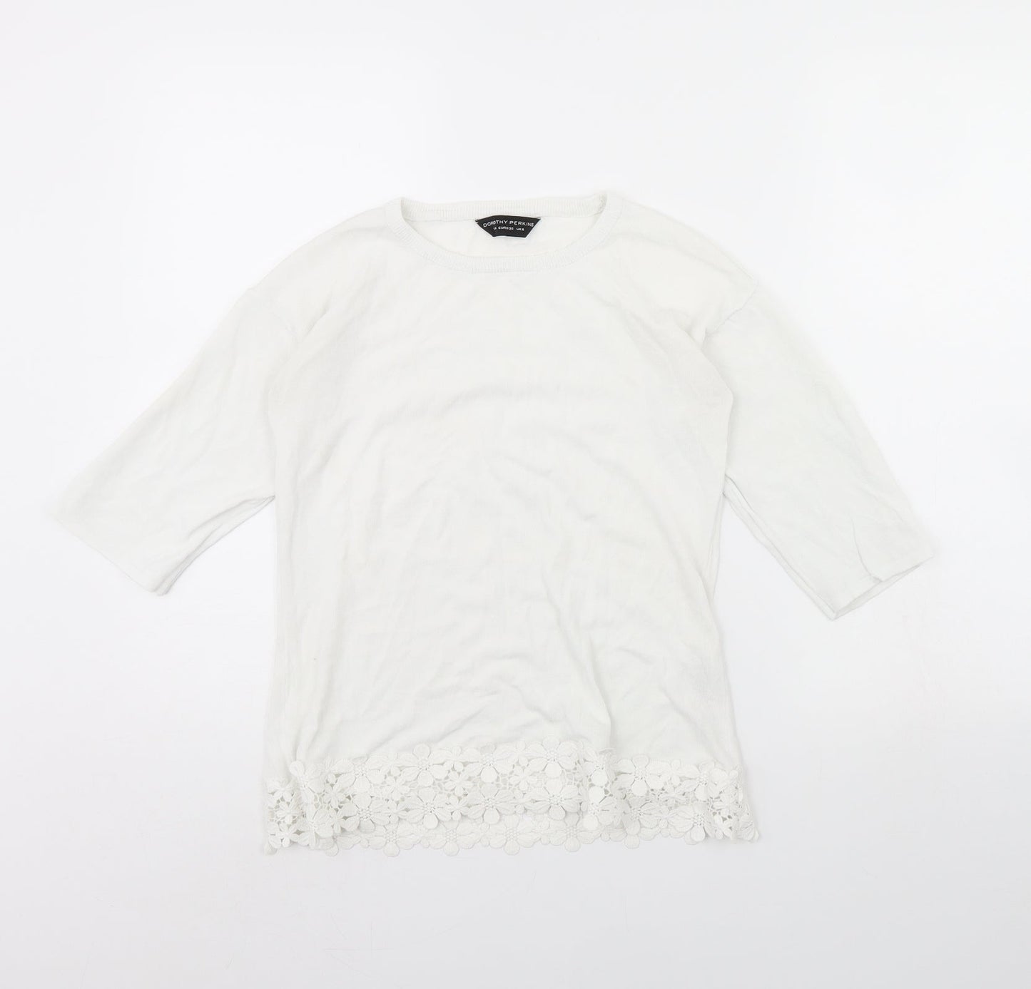 Dorothy Perkins Womens White   Pullover Jumper Size 8