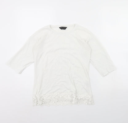 Dorothy Perkins Womens White   Pullover Jumper Size 8