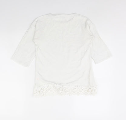 Dorothy Perkins Womens White   Pullover Jumper Size 8