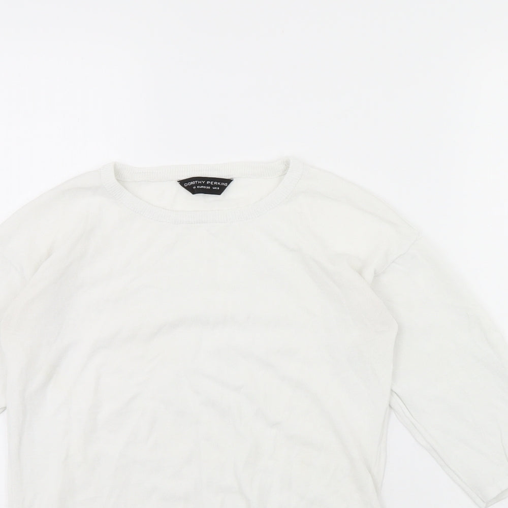 Dorothy Perkins Womens White   Pullover Jumper Size 8