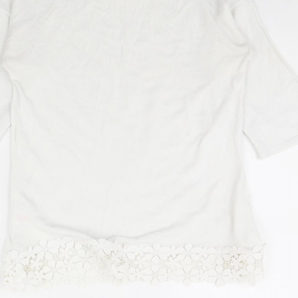 Dorothy Perkins Womens White   Pullover Jumper Size 8