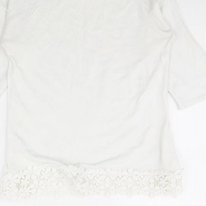 Dorothy Perkins Womens White   Pullover Jumper Size 8