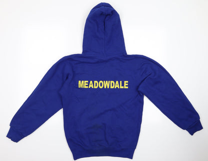 Blue Max Mens Blue   Pullover Hoodie Size S  - Meadowvale Logo Hoody