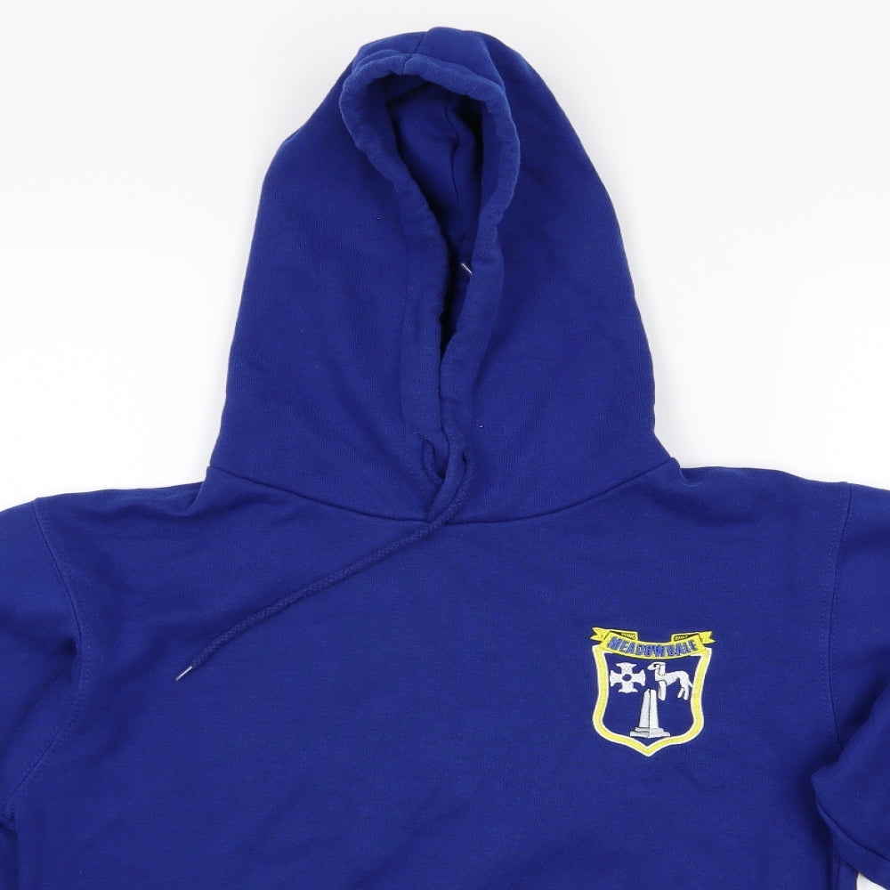 Blue Max Mens Blue   Pullover Hoodie Size S  - Meadowvale Logo Hoody