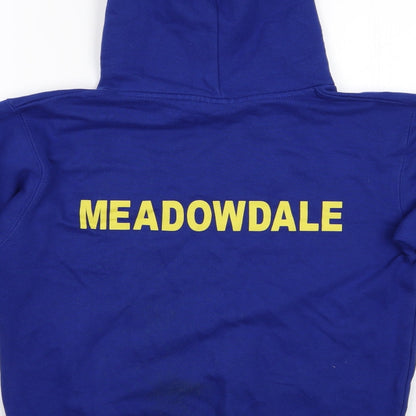 Blue Max Mens Blue   Pullover Hoodie Size S  - Meadowvale Logo Hoody
