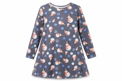 MissLook Womens Multicoloured    Dress Size XL  - Snowman Snowflake Print