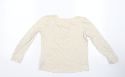 Marks and Spencer Girls Ivory Geometric   Pyjama Top Size 11-12 Years  - Pyjama Top
