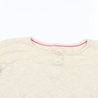 Marks and Spencer Girls Ivory Geometric   Pyjama Top Size 11-12 Years  - Pyjama Top