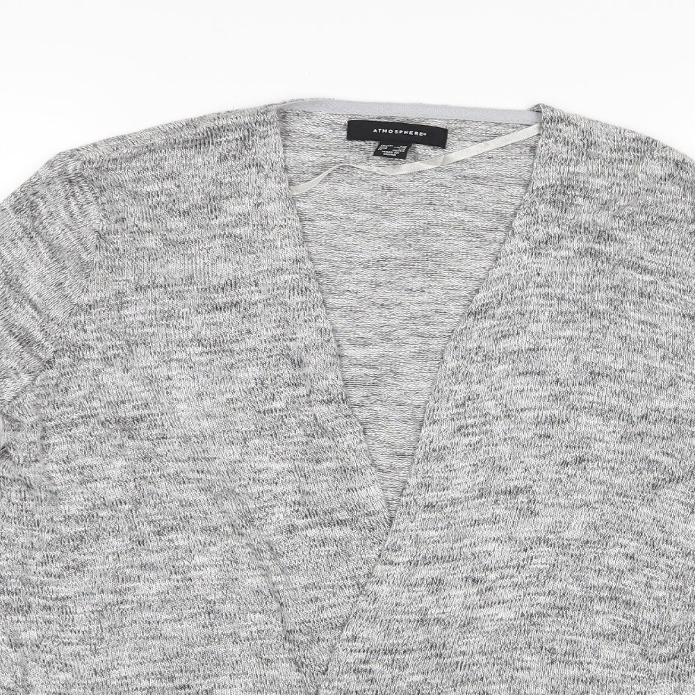 Womens UK Size 6 Atmosphere Grey Wrap Jumper