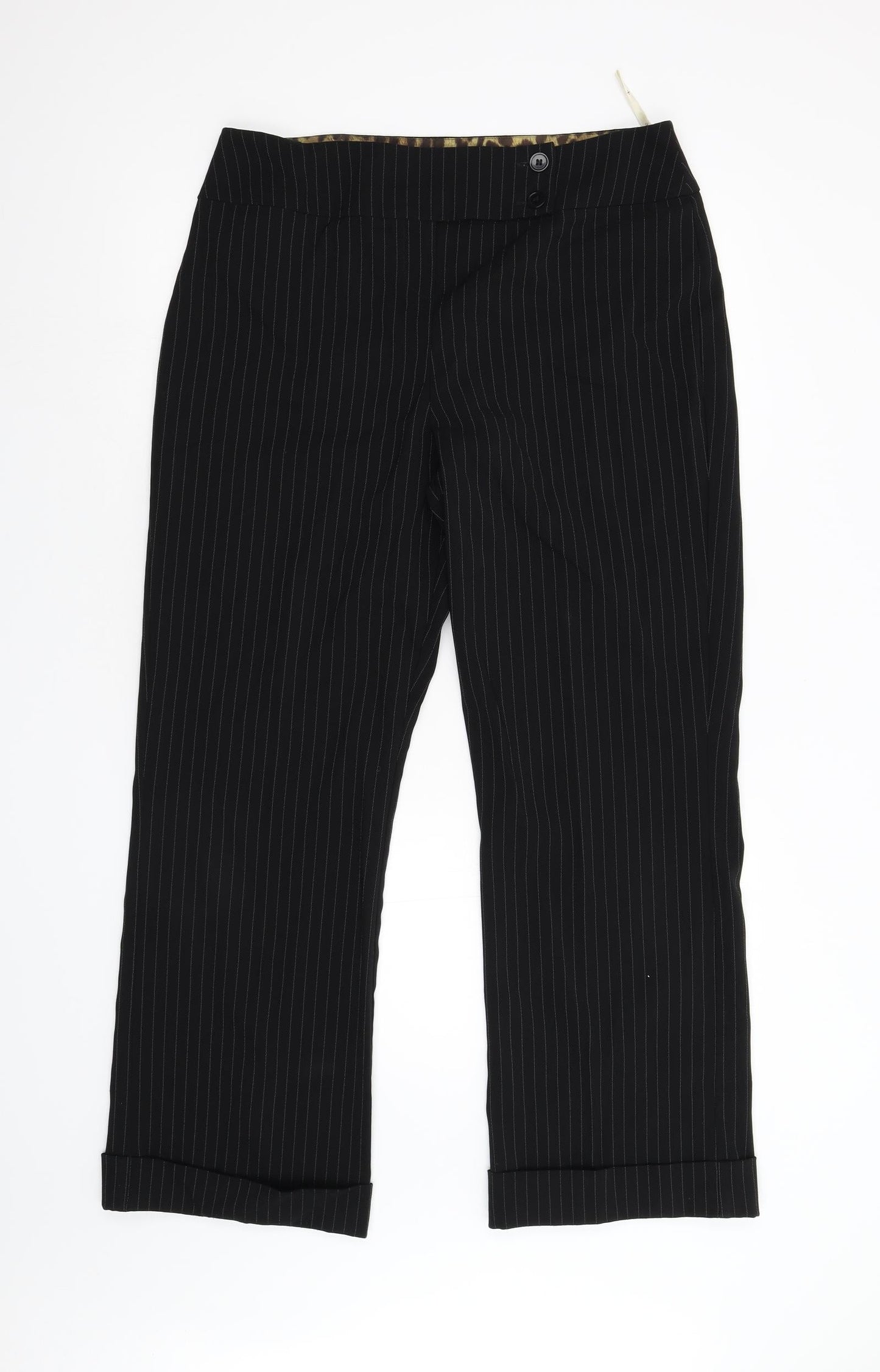 Womens UK Size 14 Dorothy Perkins Regular Fit  Black Trousers