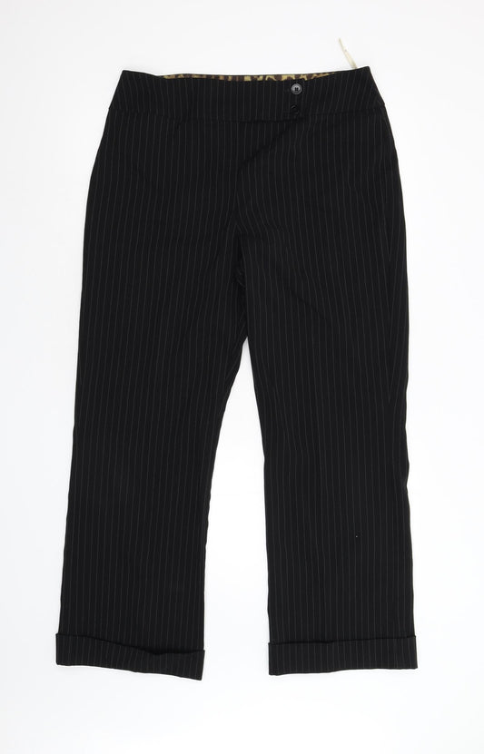 Womens UK Size 14 Dorothy Perkins Regular Fit  Black Trousers