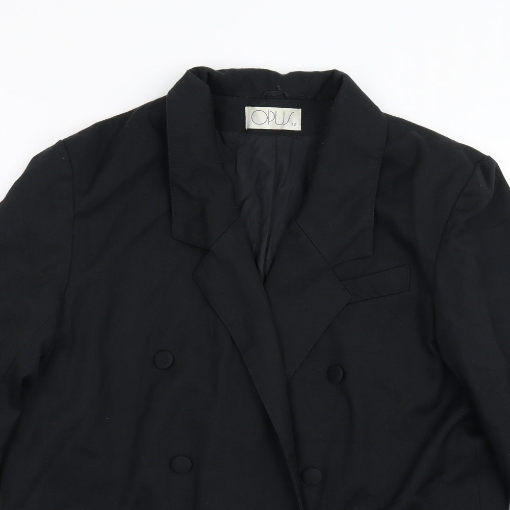 Womens UK Size 12 OPUS Regular Black Blazer