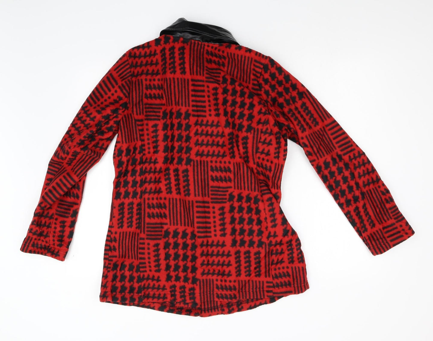 Bob Mackie Womens Red Houndstooth  Jacket  Size XS