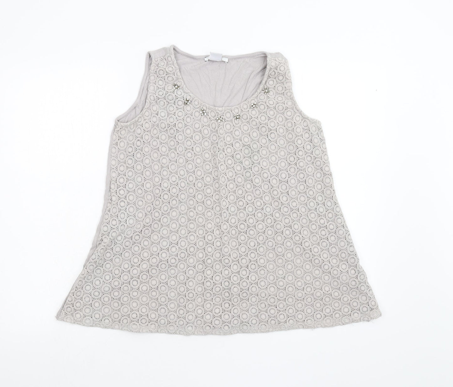 Womens UK Size 10 mamas & papas Grey Basic Tank