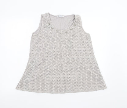 Womens UK Size 10 mamas & papas Grey Basic Tank