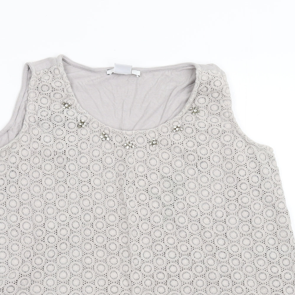 Womens UK Size 10 mamas & papas Grey Basic Tank