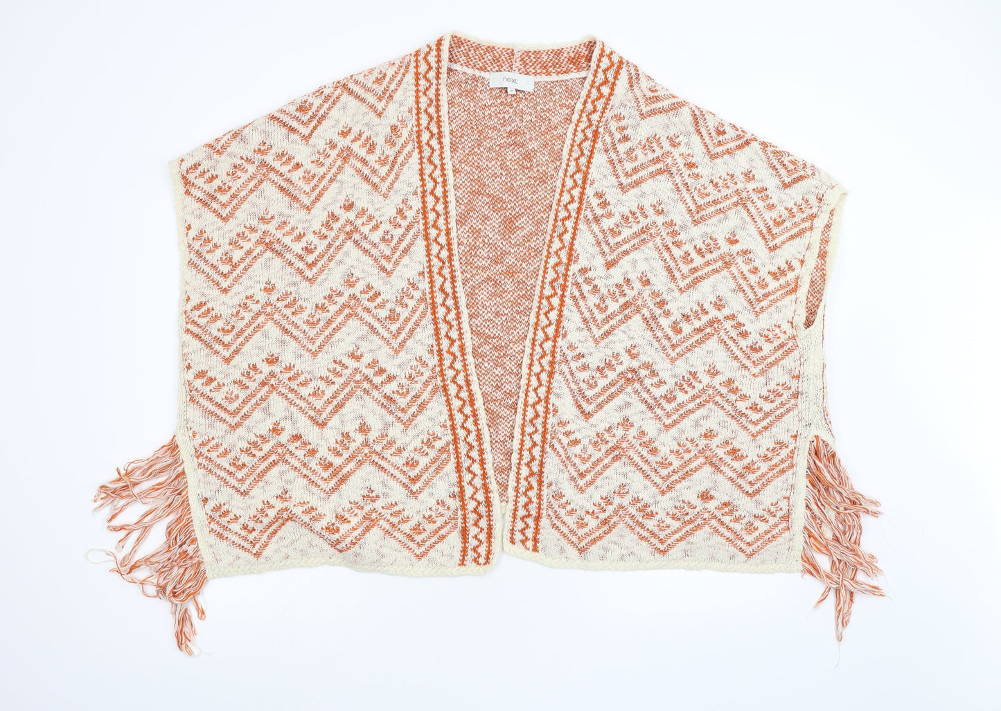 Womens UK Size M NEXT Orange Cape Jumper