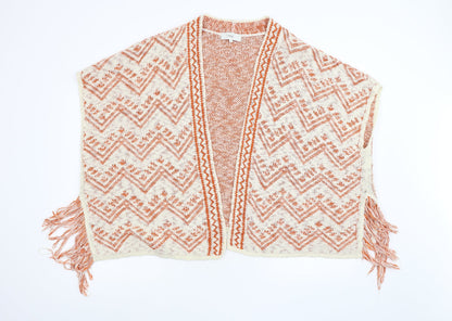 Womens UK Size M NEXT Orange Cape Jumper
