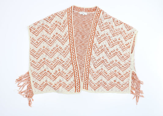 Womens UK Size M NEXT Orange Cape Jumper