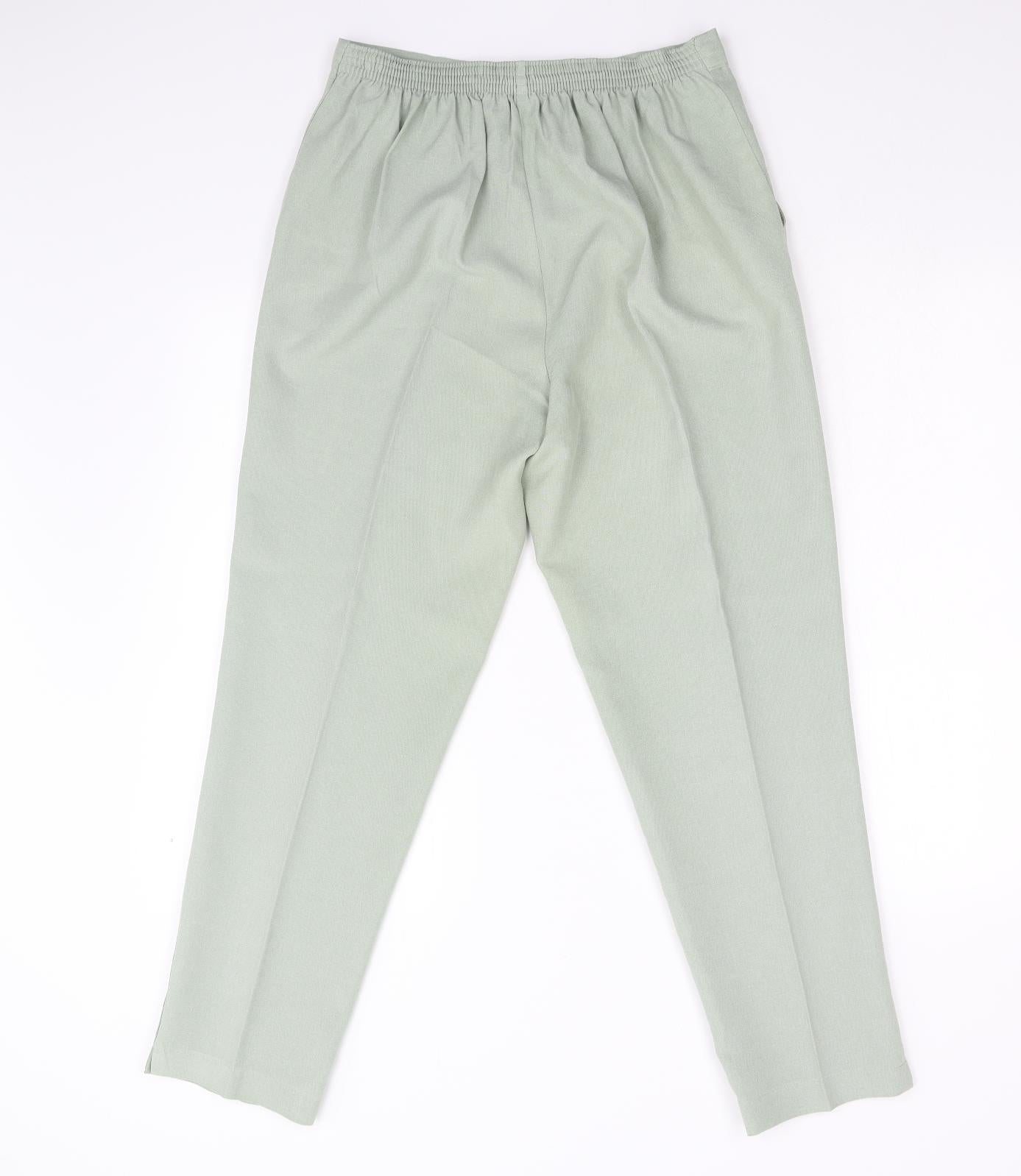 Womens UK Size 12 Preworn Regular Fit  Green Trousers